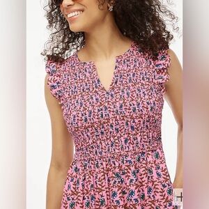 Floral Pink Sleeveless Dress